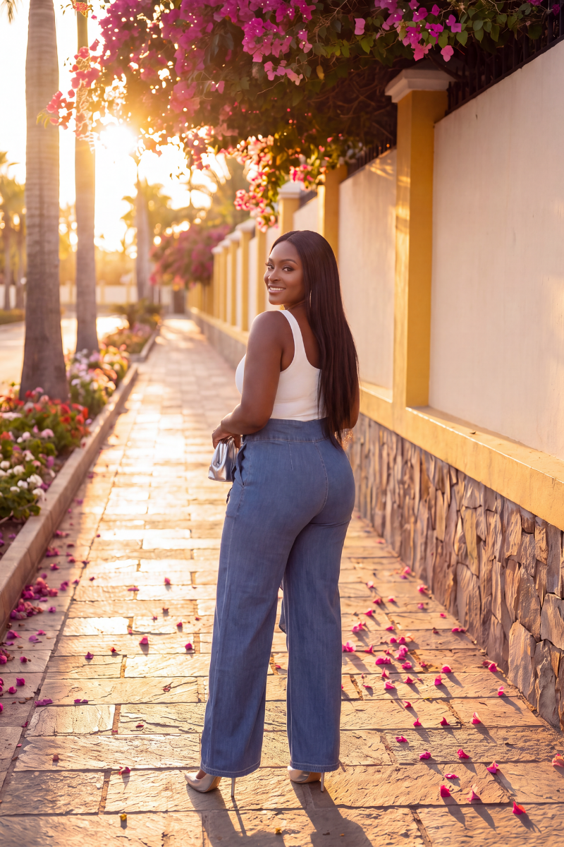 The Drama in Denim Ruffle Jeans