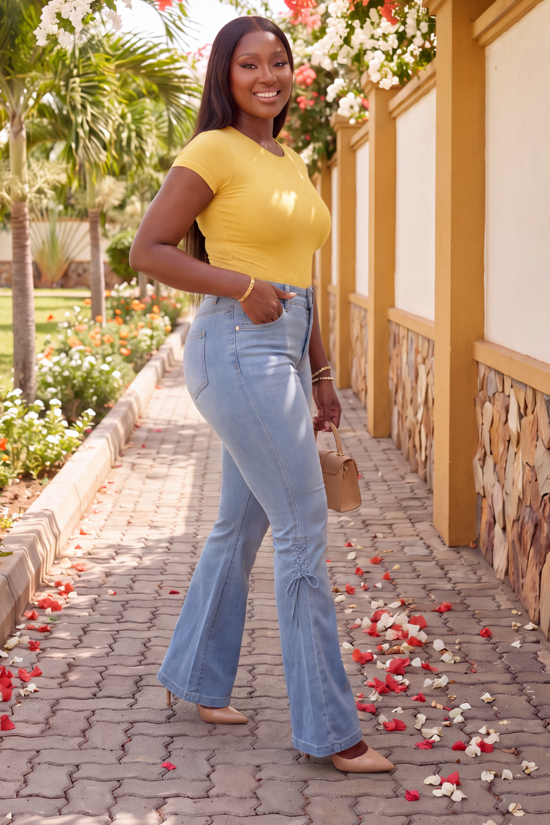 The After Hours Lace-Up Flares