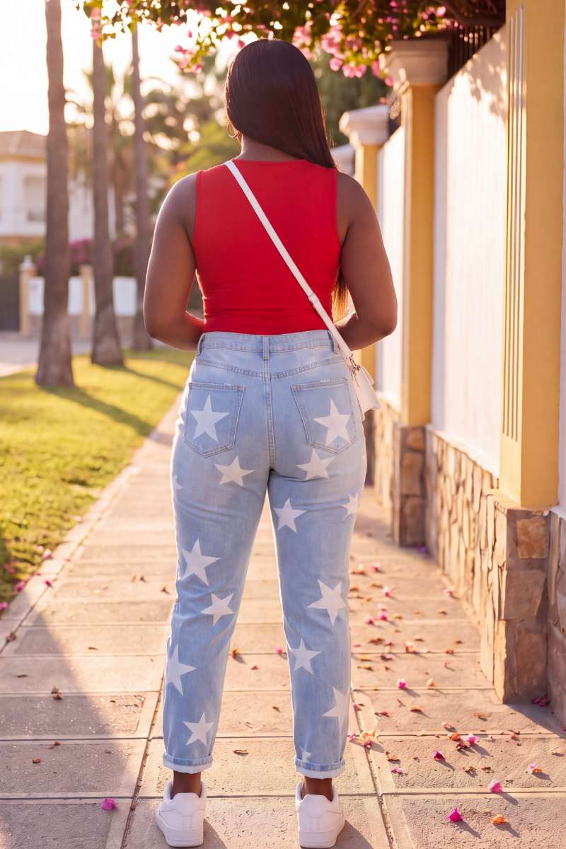 Star-Spangled Distressed Jeans