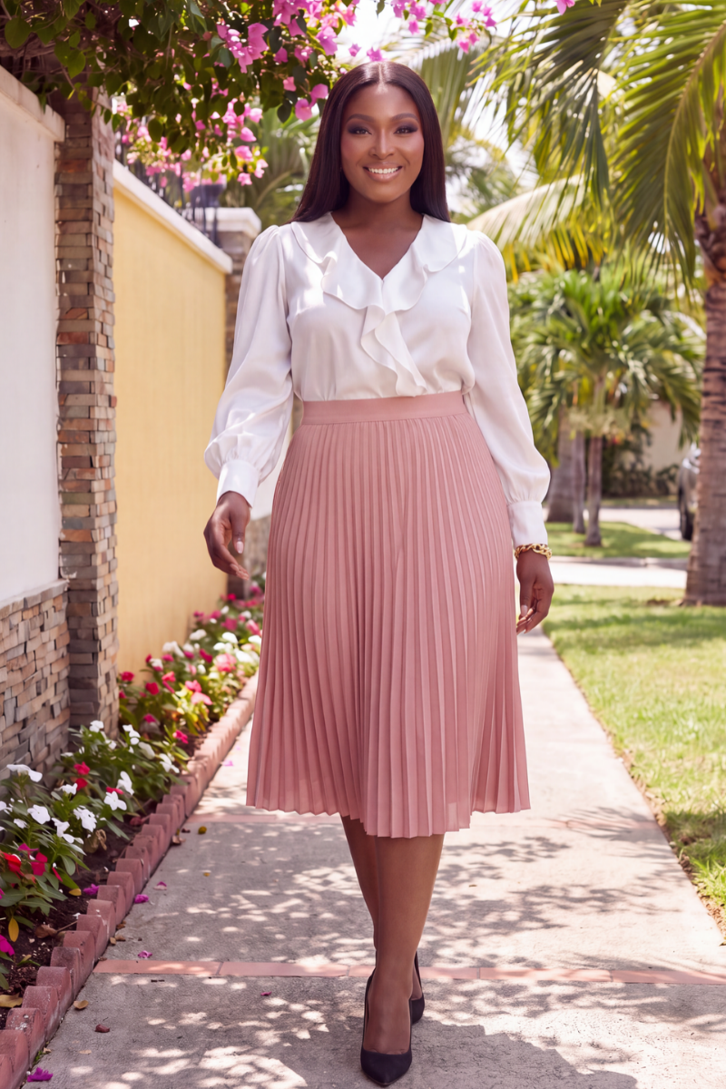 Graceful Flow Pleated Skirt