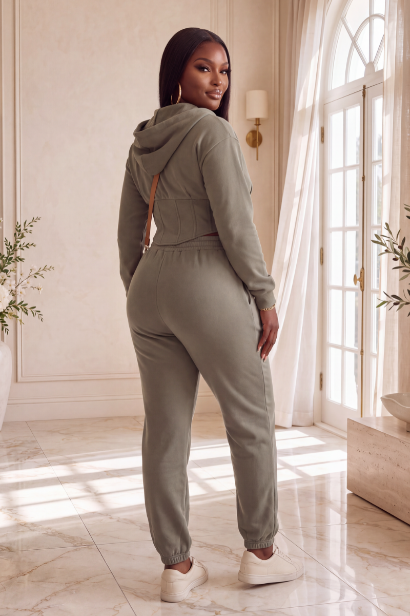 Everyday Chic Corset Jogger Set