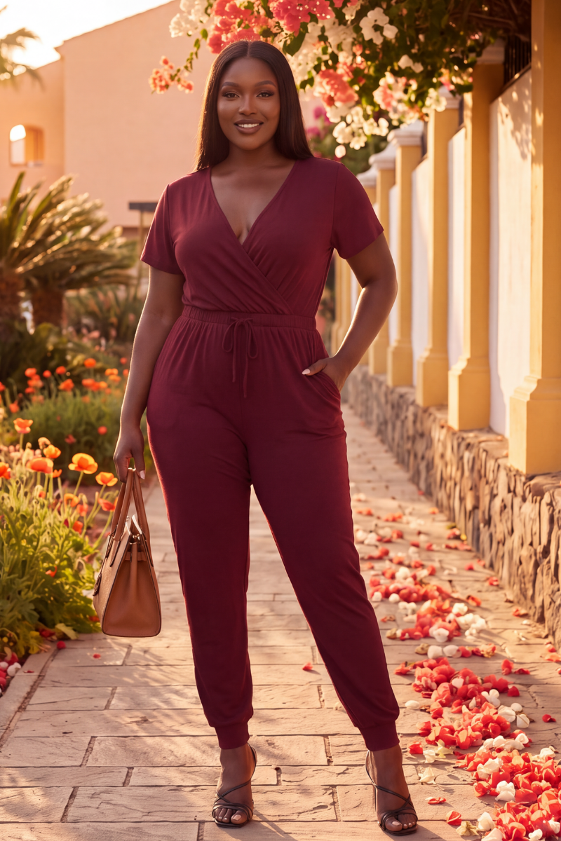 Effortless Confidence Wrap-Front Jumpsuit.