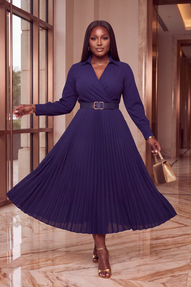 The Grace & Elegance Pleated Maxi Dress