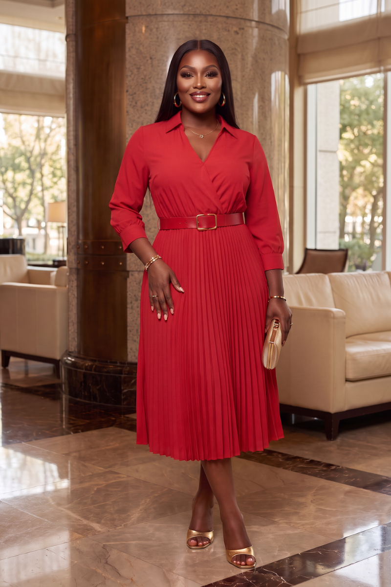 The Grace & Elegance Pleated Maxi Dress