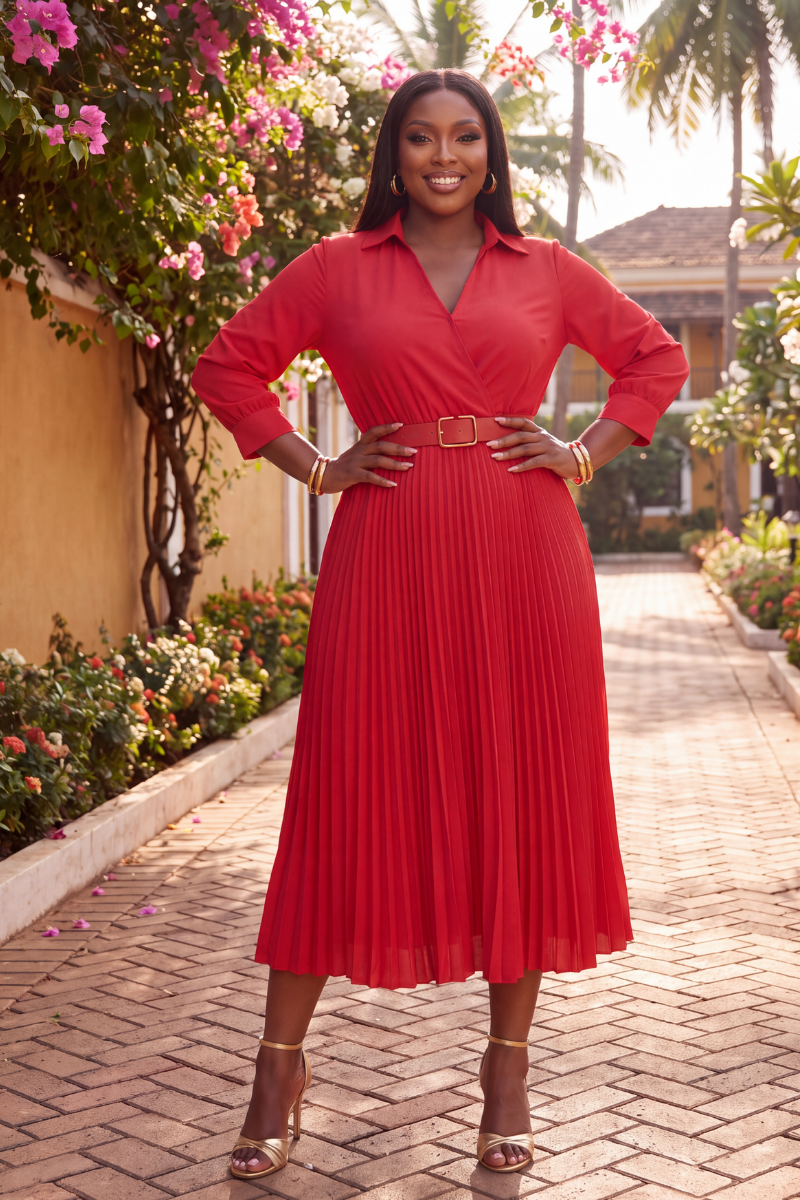 The Grace & Elegance Pleated Maxi Dress