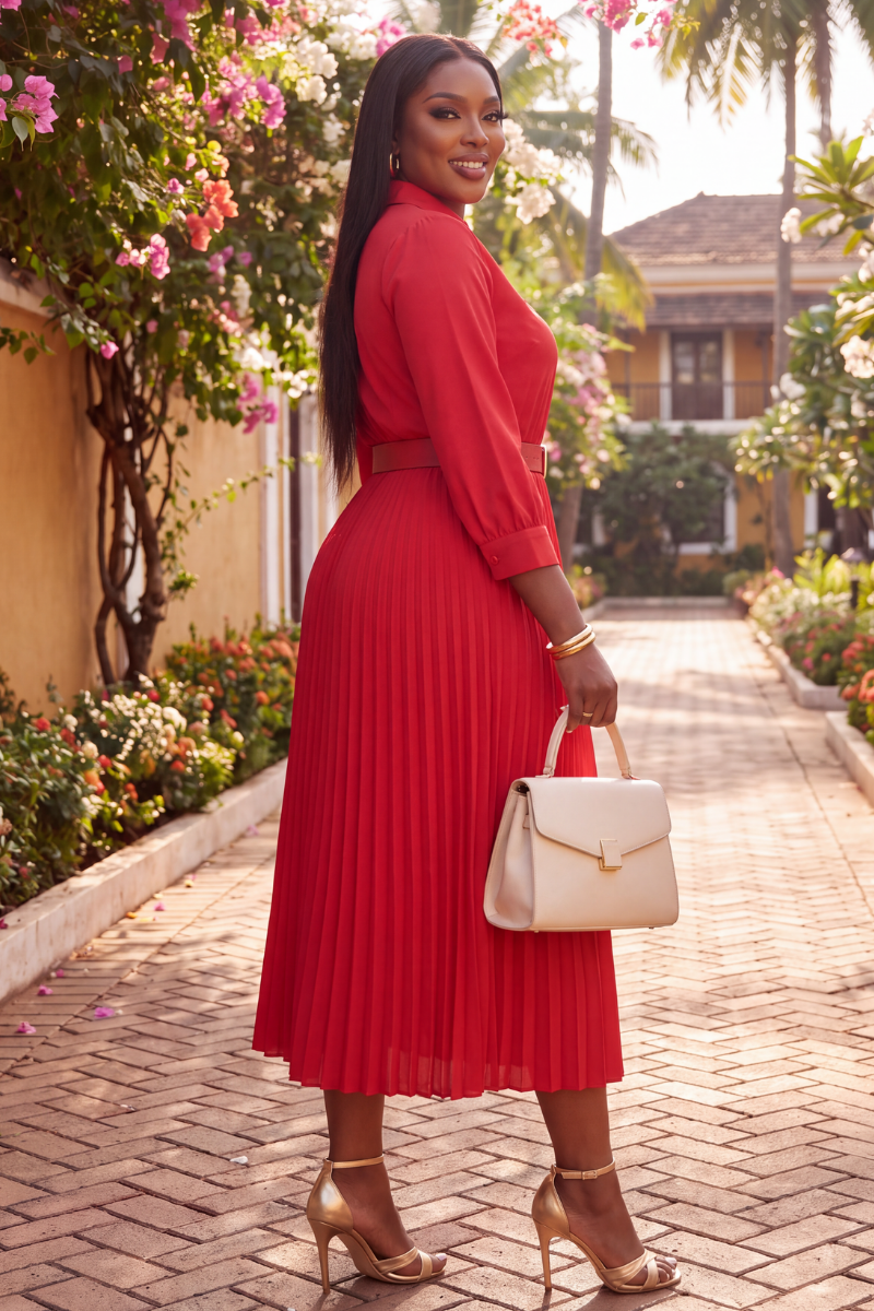 The Grace & Elegance Pleated Maxi Dress