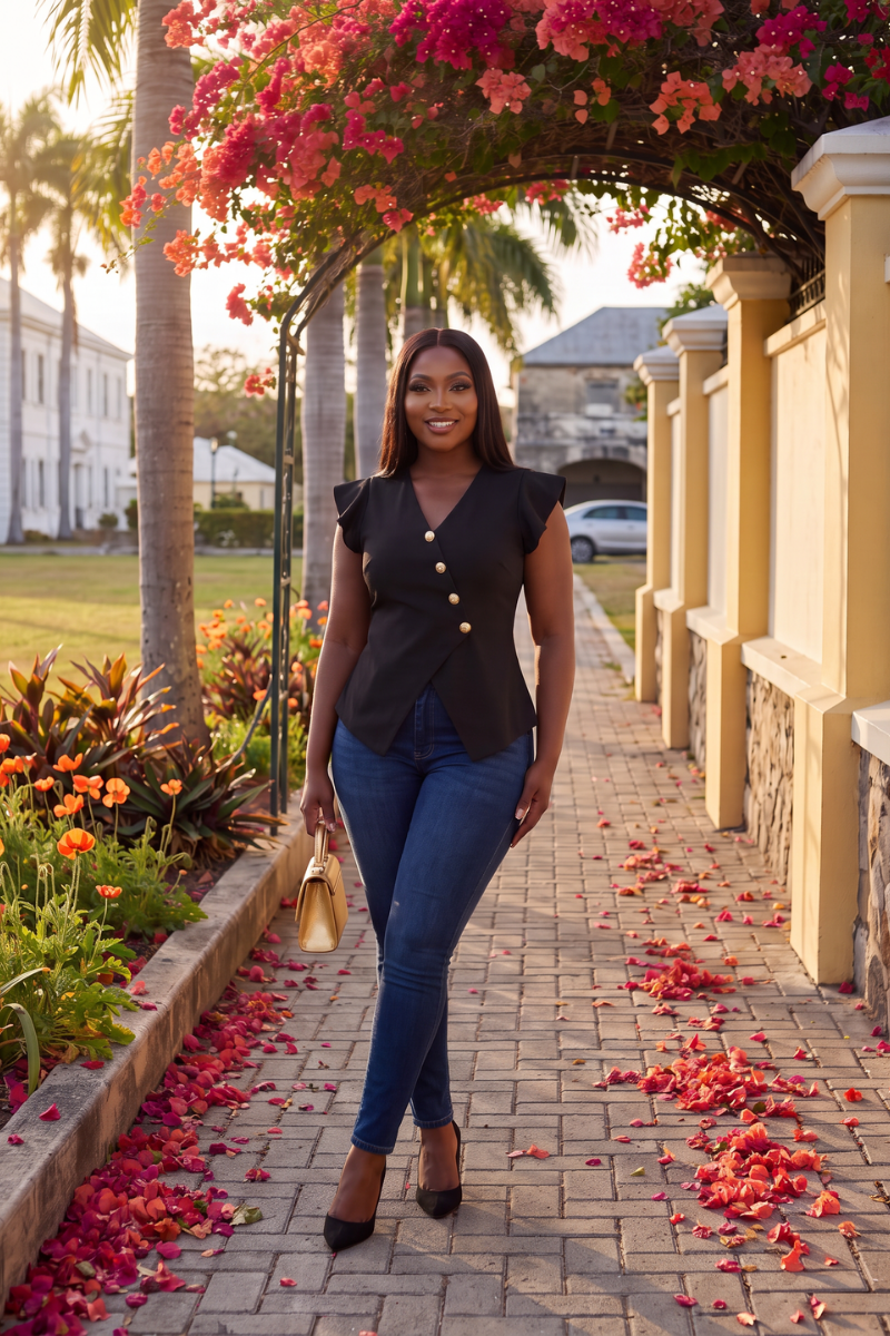 The Executive Edge Ruffle Top