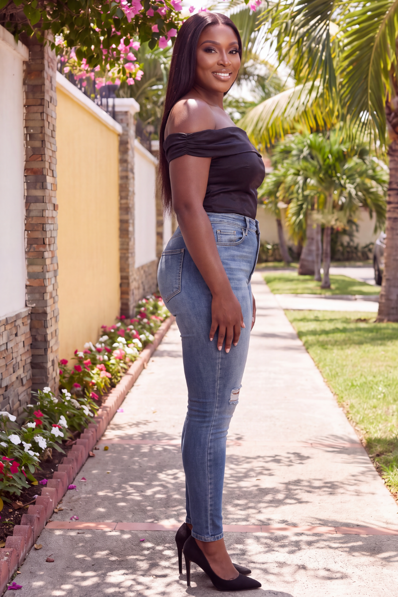Everyday Edge Distressed Skinny Jeans.