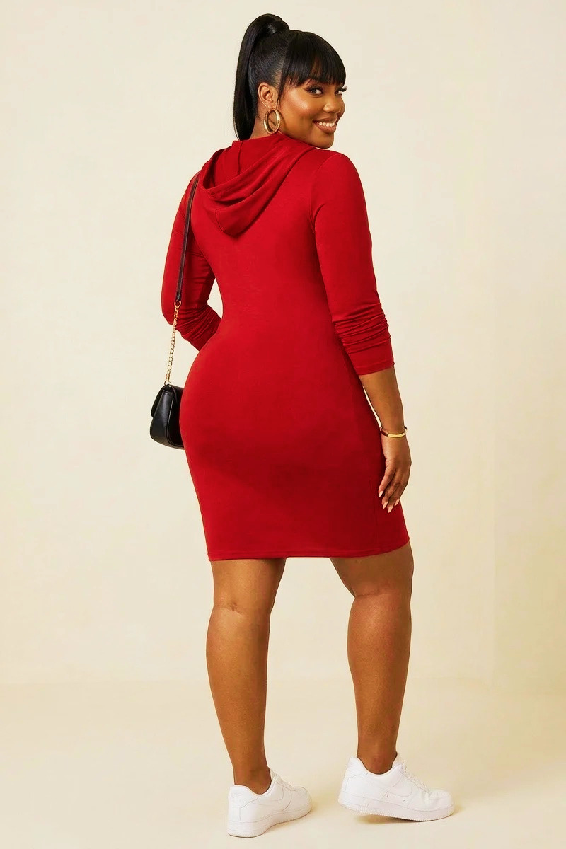 Weekend Mood Hooded Mini Dress