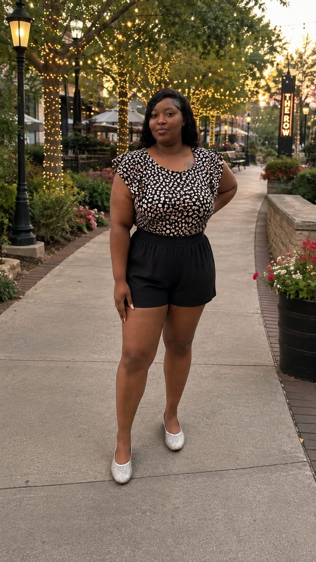 Black High waist shorts