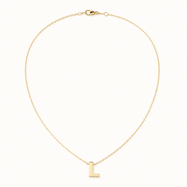 18inch Gold Alphabet/Heart Necklace