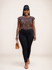 Wild Elegance Flutter-Sleeve Top
