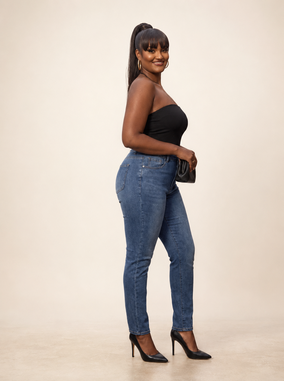 Buttoned Up High-Rise Jeans.