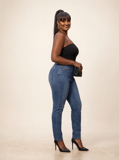 Buttoned Up High-Rise Jeans.