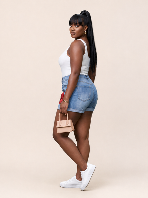Bloom With Confidence Embroidered Denim Shorts
