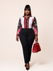 Regal Bloom Longline Button-Up Shirt