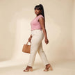 Pink Lace Flowy Tank Top