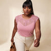 Pink Lace Flowy Tank Top