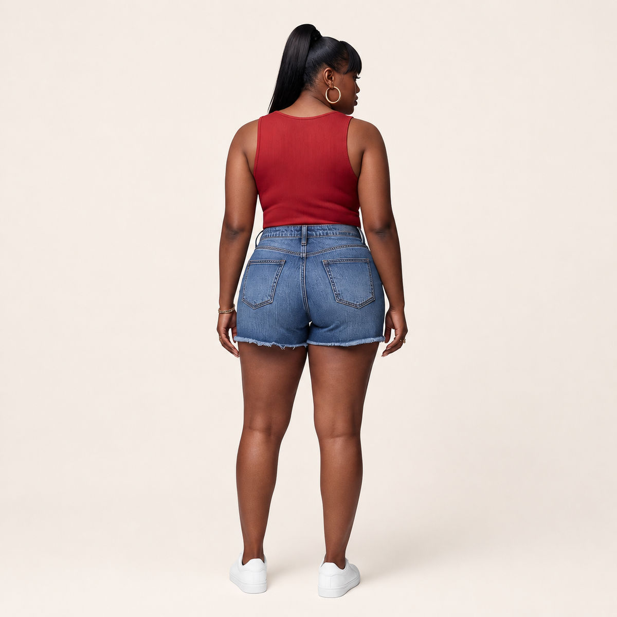 Weekend Rebel Distressed Denim Shorts.