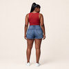 Weekend Rebel Distressed Denim Shorts.