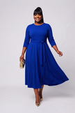 Grace in Motion Tie-Waist Maxi Dress