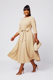 Grace in Motion Tie-Waist Maxi Dress