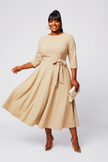 Grace in Motion Tie-Waist Maxi Dress