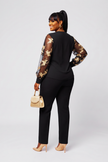 Midnight Bloom Sleeve Blouse
