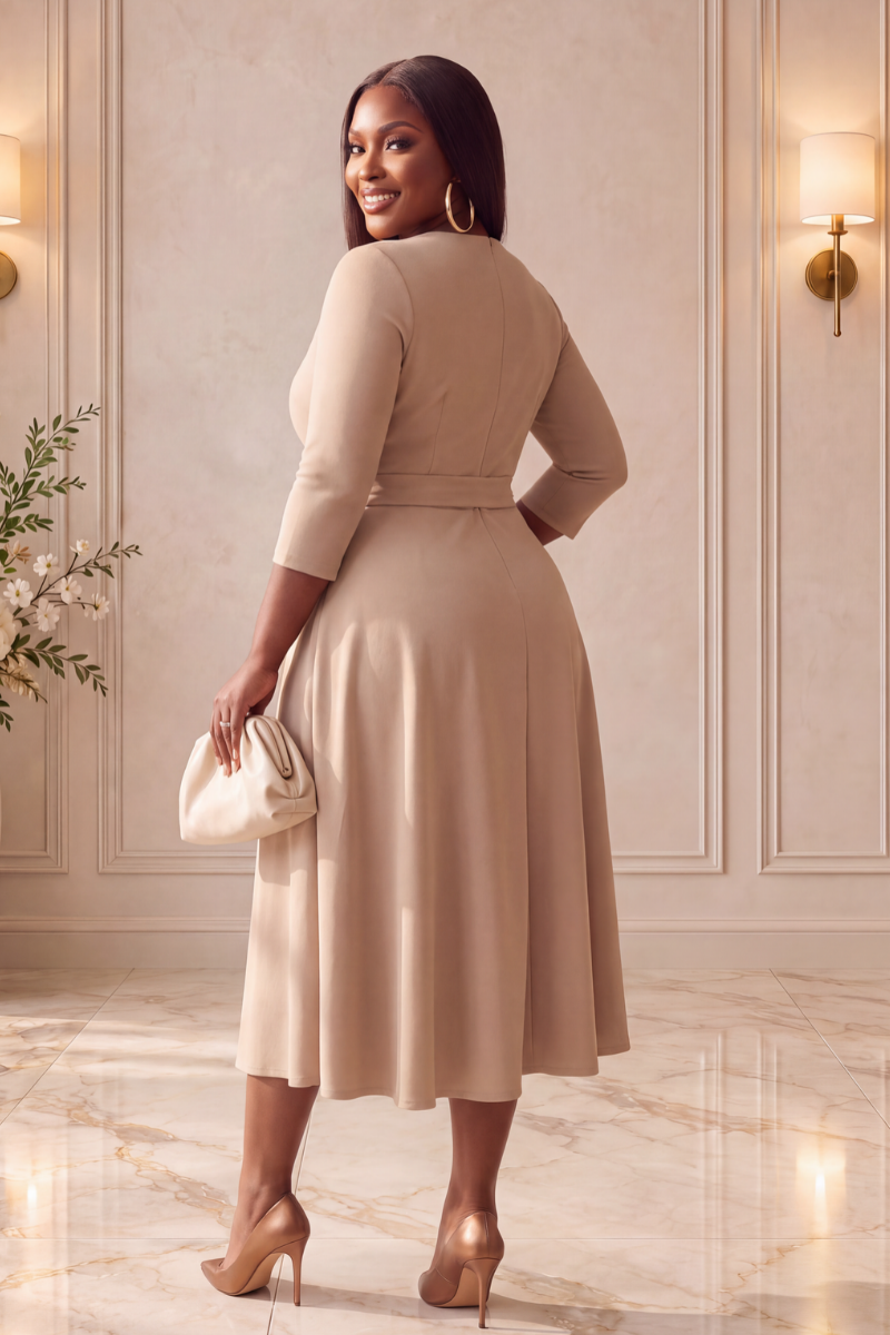 Grace in Motion Tie-Waist Maxi Dress