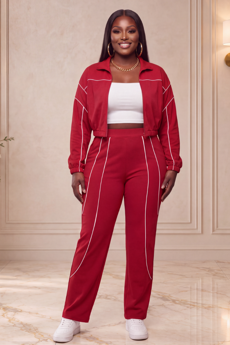The On-the-Go Piped Two-Piece Set
