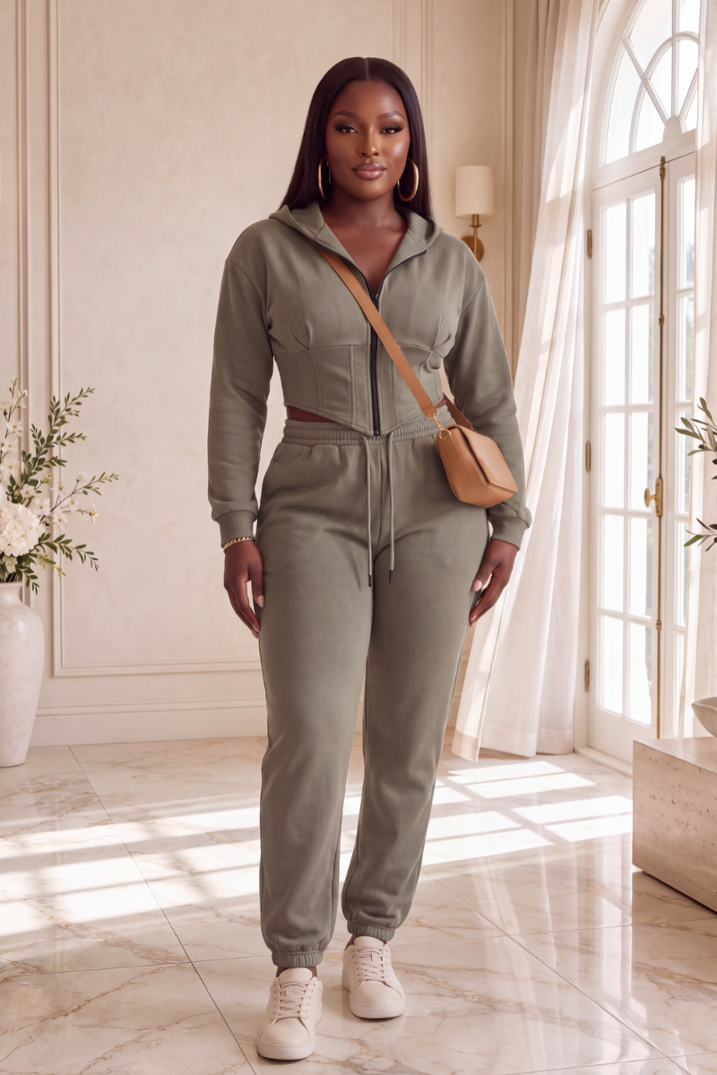 Everyday Chic Corset Jogger Set