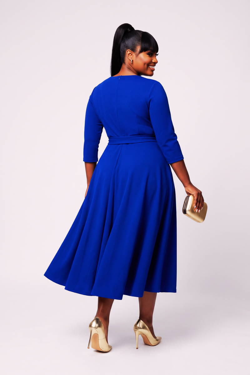 Grace in Motion Tie-Waist Maxi Dress