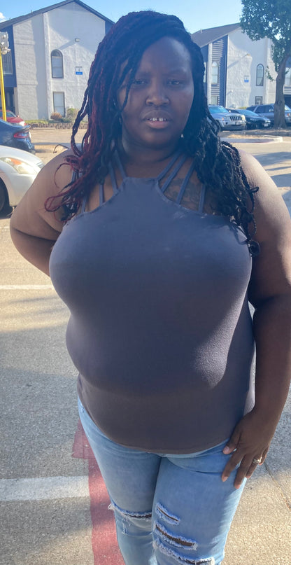 Grey Multi Strap Tank Top